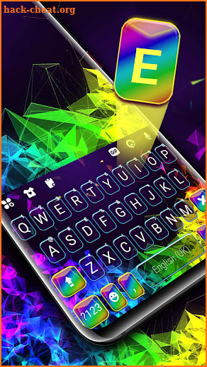 Rainbow Mosaic Keyboard Background screenshot