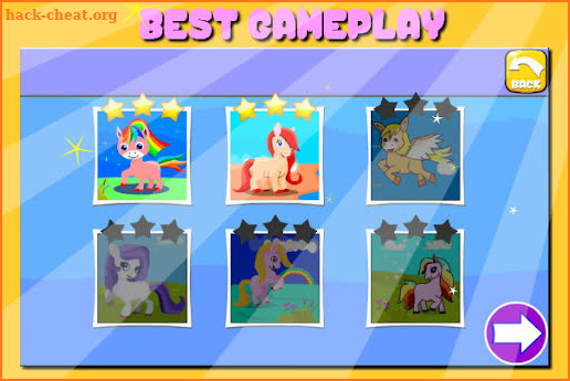Rainbow Pony Unicorn Puzzles Games For Kids screenshot