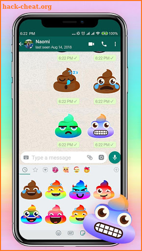 Rainbow Poop Emoji Stickers screenshot
