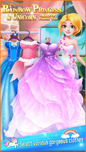 Rainbow Princess & Unicorn Makeup - Fashion Trip screenshot