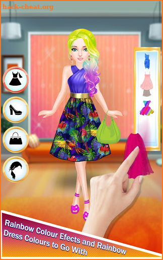 Rainbow Princess Make up Dressup salon: Girls Game screenshot
