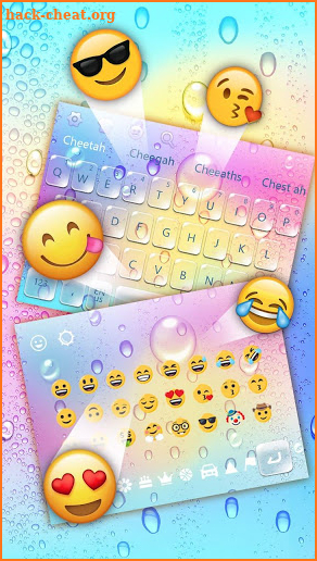 Rainbow Raindrop Fast Typing Keyboard screenshot