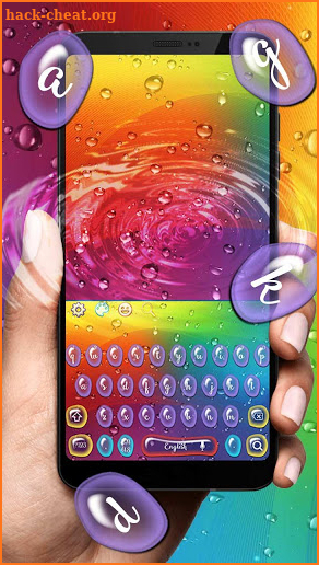 Rainbow Raindrop Keyboard Theme screenshot