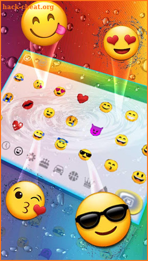 Rainbow Raindrop Keyboard Theme screenshot