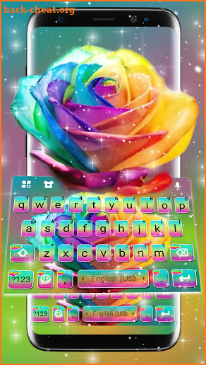 Rainbow Rose Keyboard Theme screenshot