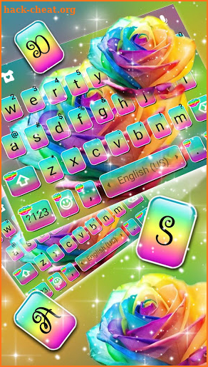 Rainbow Rose Keyboard Theme screenshot