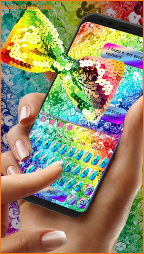 Rainbow Sequins Keyboard screenshot