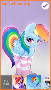 Rainbow Shy Little Pony Lock Screen screenshot