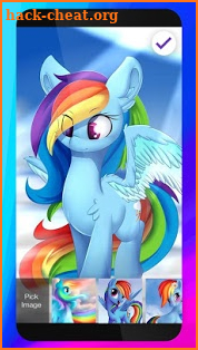 Rainbow Shy Pony Princess Art Lock Screen screenshot