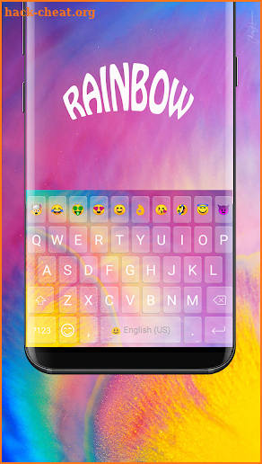 Rainbow Sky Emoji Gif Keyboard Wallpaper screenshot