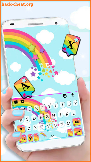 Rainbow Stars Keyboard Theme screenshot
