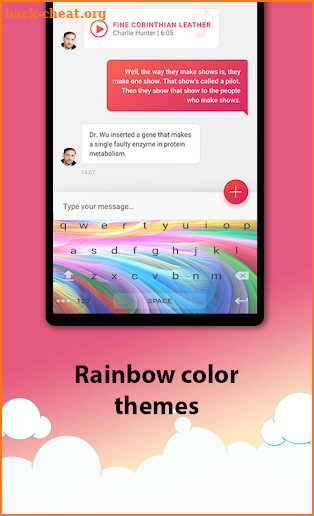 Rainbow theme fast keyboard screenshot