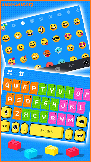 Rainbow Toy Bricks Keyboard Background screenshot
