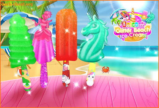 Rainbow Unicorn Glitter Ice Cream - Cooking Games screenshot