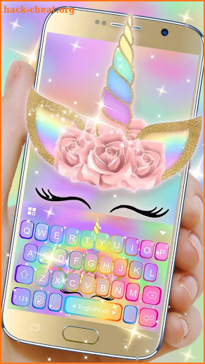 Rainbow Unicorn Keyboard Theme screenshot