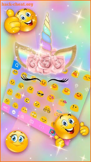 Rainbow Unicorn Keyboard Theme screenshot