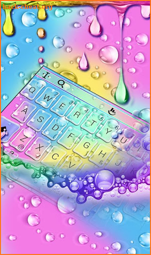 Rainbow Waterdrop Keyboard Theme screenshot