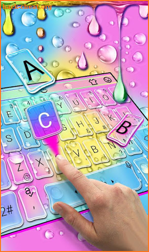Rainbow Waterdrop Keyboard Theme screenshot