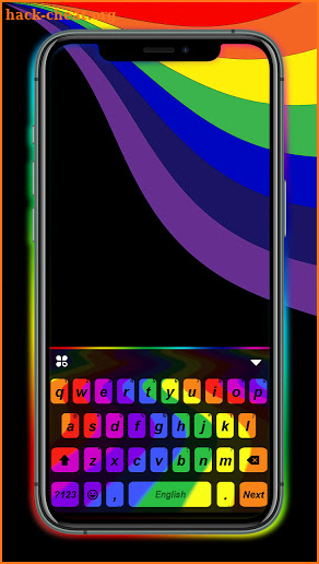 Rainbow Wave Live Keyboard Background screenshot
