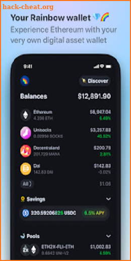 Rainbow.1 wallet for all chains, dapps, DeFi & NFT screenshot