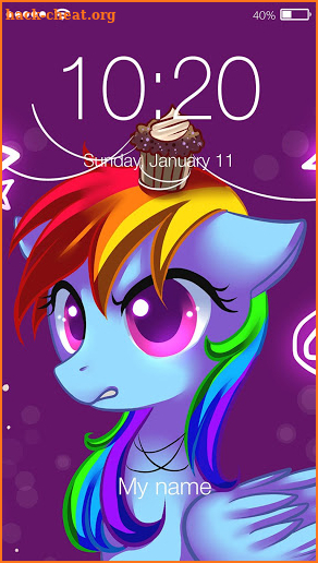 Rainbowdash Pony Phone Lock Pin Password screenshot