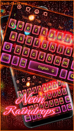 Raindrop Neon Keyboard screenshot