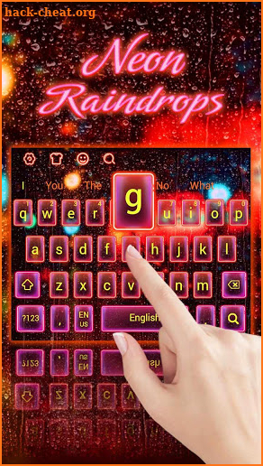 Raindrop Neon Keyboard screenshot