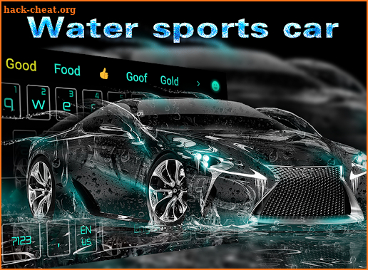 Rainwater Luxury Speeding Car Keyboard Theme screenshot