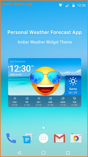 Rainy day weather app screenshot