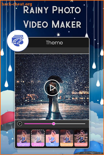 Rainy Photo Video Movie Maker screenshot