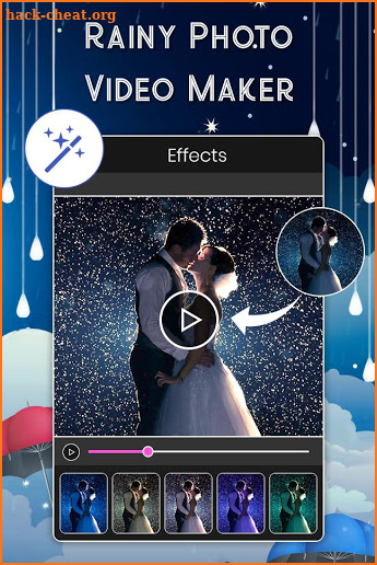 Rainy Photo Video Movie Maker screenshot