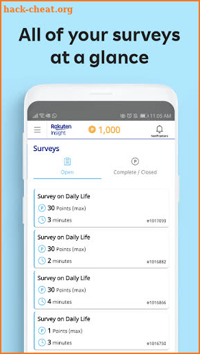 Rakuten Insight: Paid Survey screenshot
