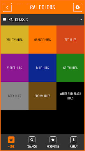 RAL colors screenshot