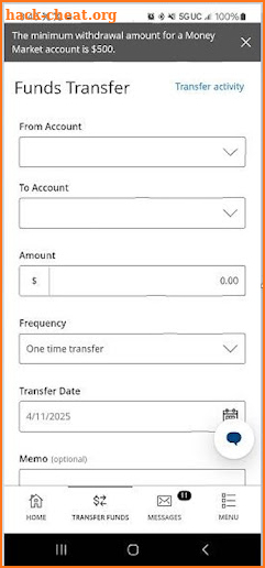 Rally Credit Union screenshot