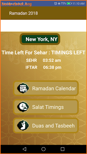 Ramadan Calendar 2018 with Prayer Times and Duas screenshot