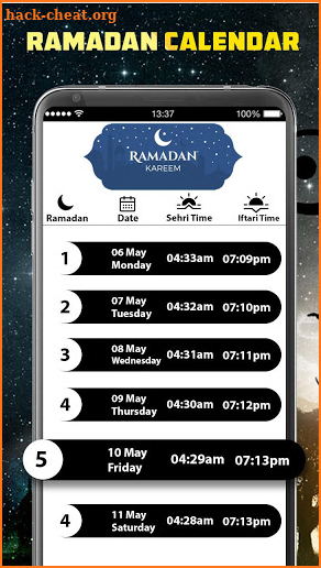 Ramadan Calender 2019 Iftar & Sahr Time screenshot