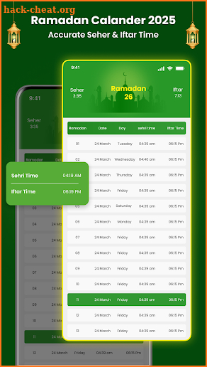 Ramadan Timetable 2025 screenshot