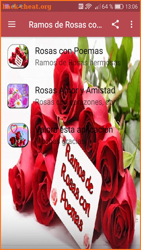 Ramos de Rosas con Poemas screenshot