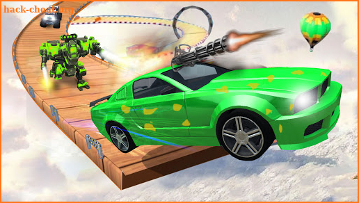 Ramp Car Robot Transform Racing: Car Shooting Game screenshot