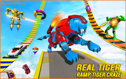 Ramp Car Transforming Robot Tiger Robot Game screenshot