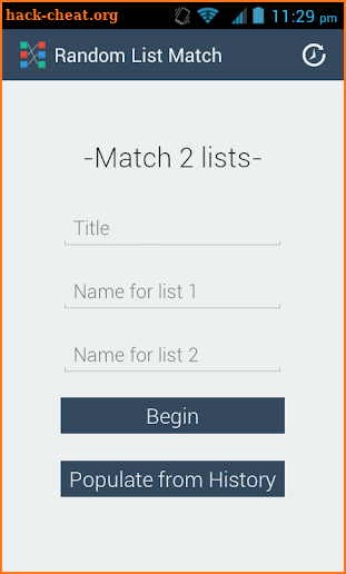 Random List Match screenshot