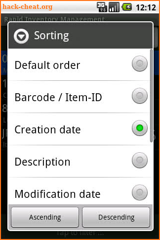 Rapid Inventory, Business screenshot