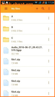 Rapidgator.net File Manager screenshot