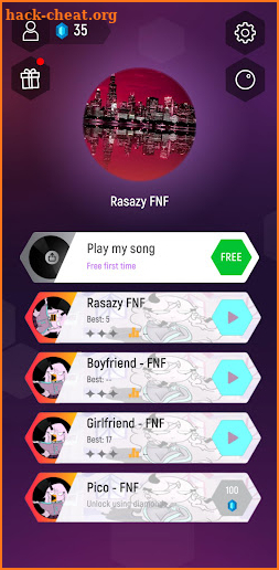 Rasazy FNF Friday Funny Music Tiles screenshot