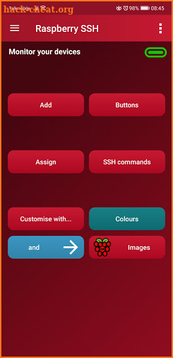 Raspberry SSH Custom Buttons screenshot