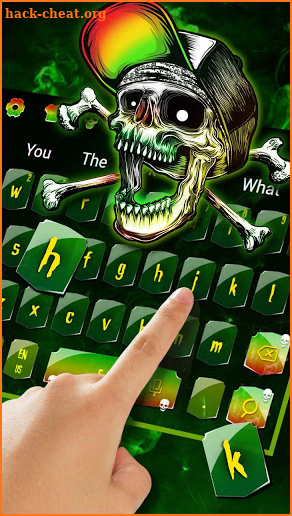 Rasta Skull Keyboard Theme screenshot