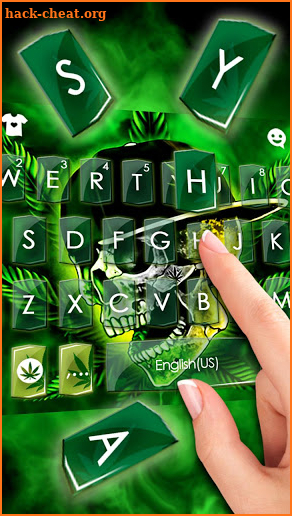 Rasta Weed Skull Keyboard Theme screenshot