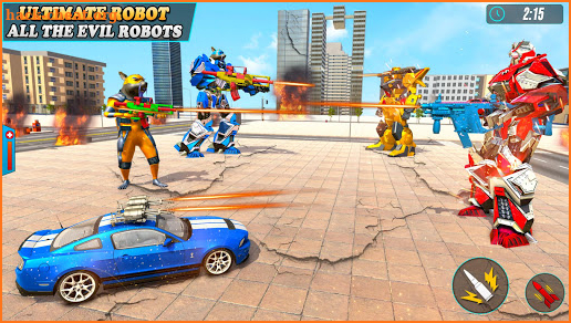 Rat Robot Hero Transform Car Robot Shooting Games screenshot