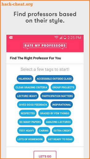 Rate My Professors screenshot