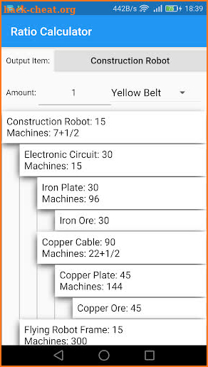 Ratio Calculator for Factorio screenshot